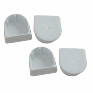 Image 1: Dock Edge Small End Plug - White *4-Pack