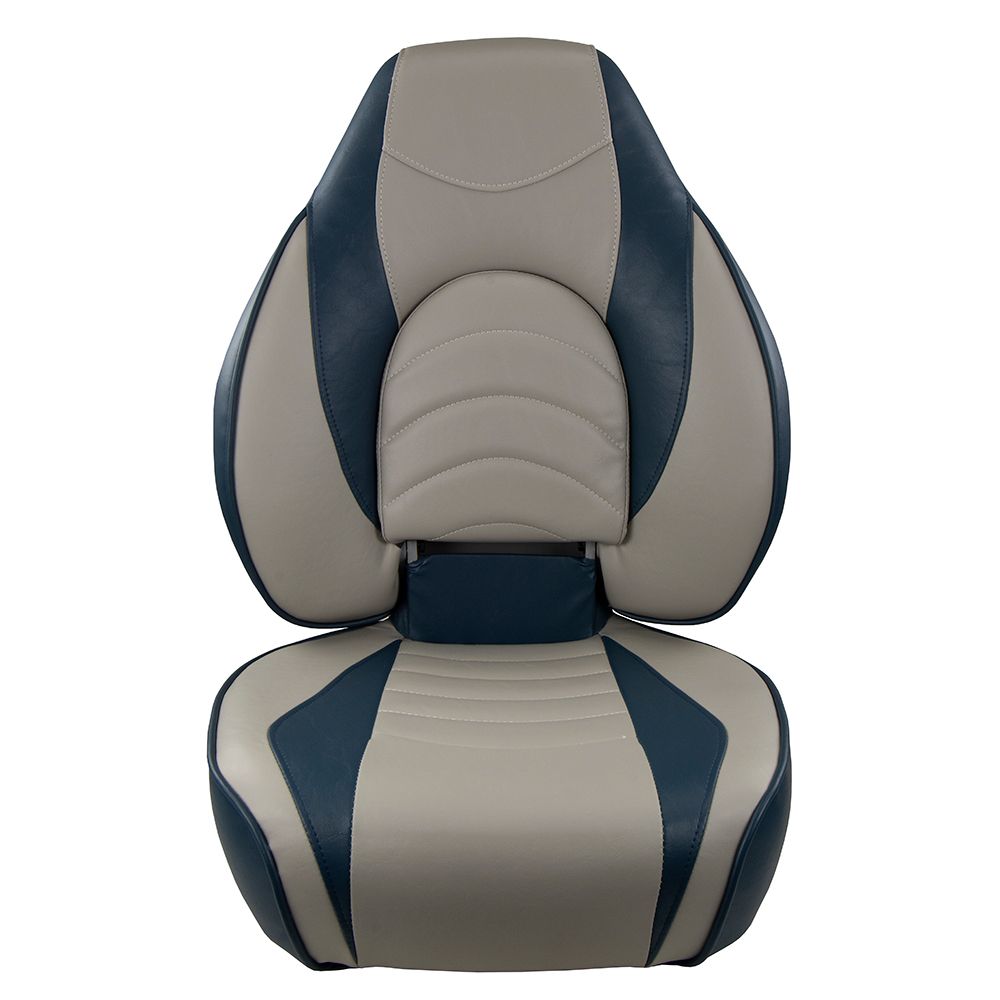 Image 4: Springfield Fish Pro High Back Folding Seat - Blue/Grey