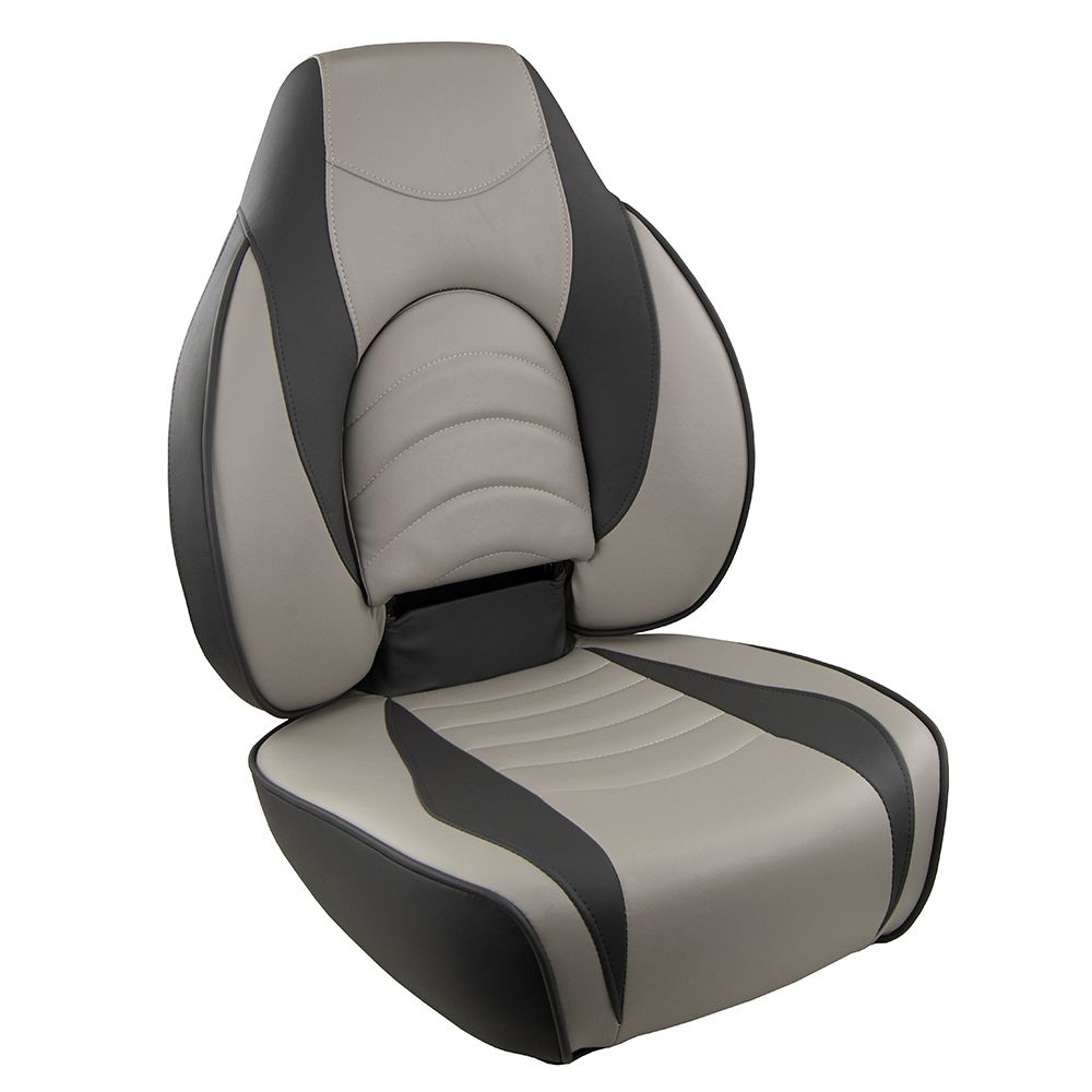 Image 1: Springfield Fish Pro High Back Folding Seat - Charcoal/Grey