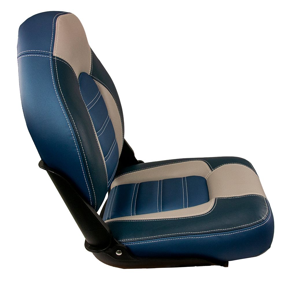 Image 3: Springfield Skipper Premium HB Folding Seat - Blue/Grey