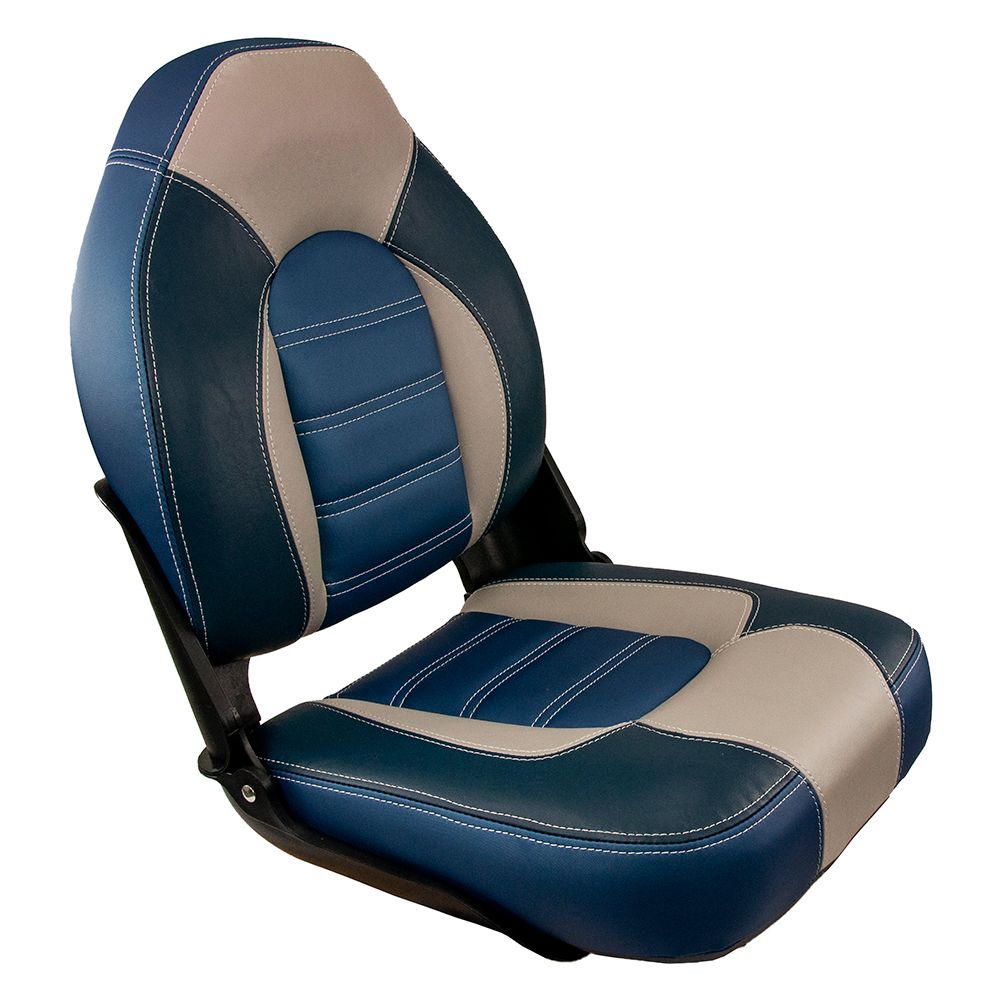 Image 1: Springfield Skipper Premium HB Folding Seat - Blue/Grey