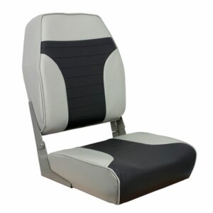 Image 1: Springfield High Back Multi-Color Folding Seat - Grey/Charcoal