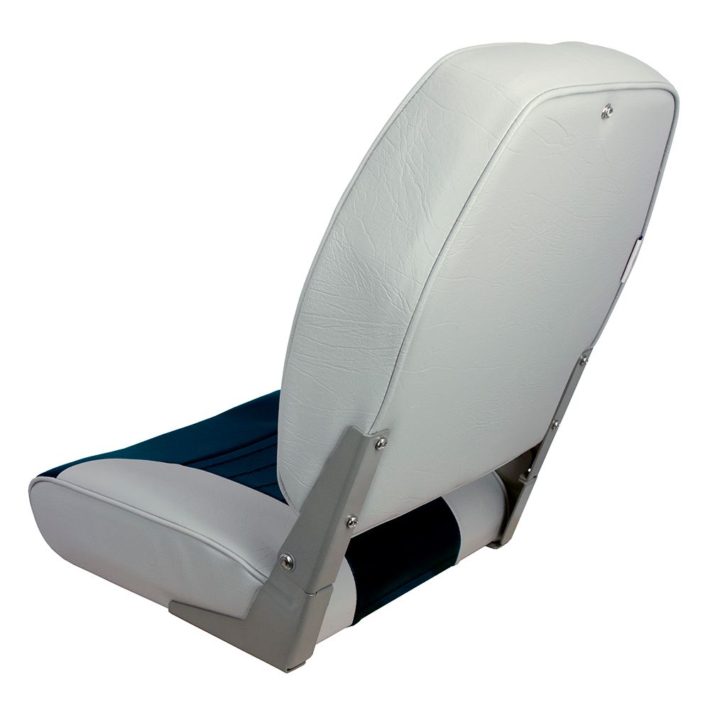 Image 2: Springfield High Back Multi-Color Folding Seat - Blue/Grey