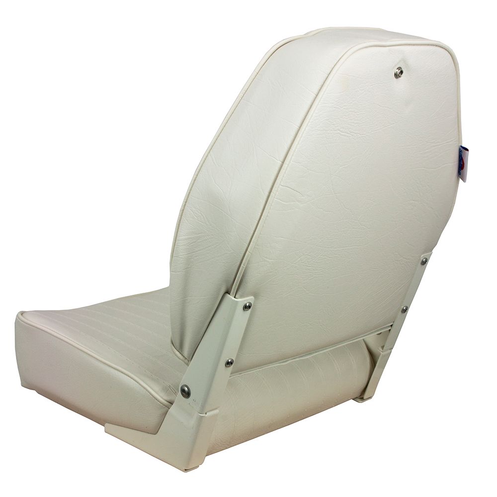 Image 2: Springfield High Back Folding Seat - White