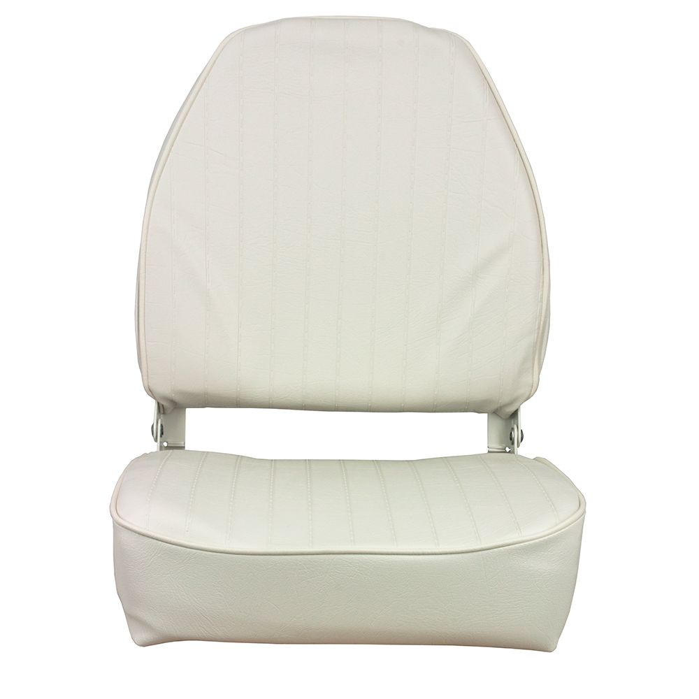 Image 4: Springfield High Back Folding Seat - White