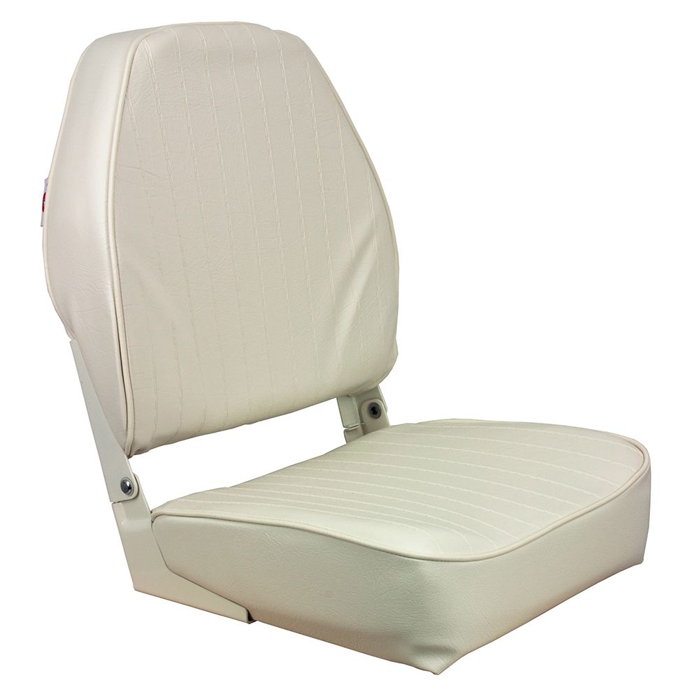 Image 1: Springfield High Back Folding Seat - White