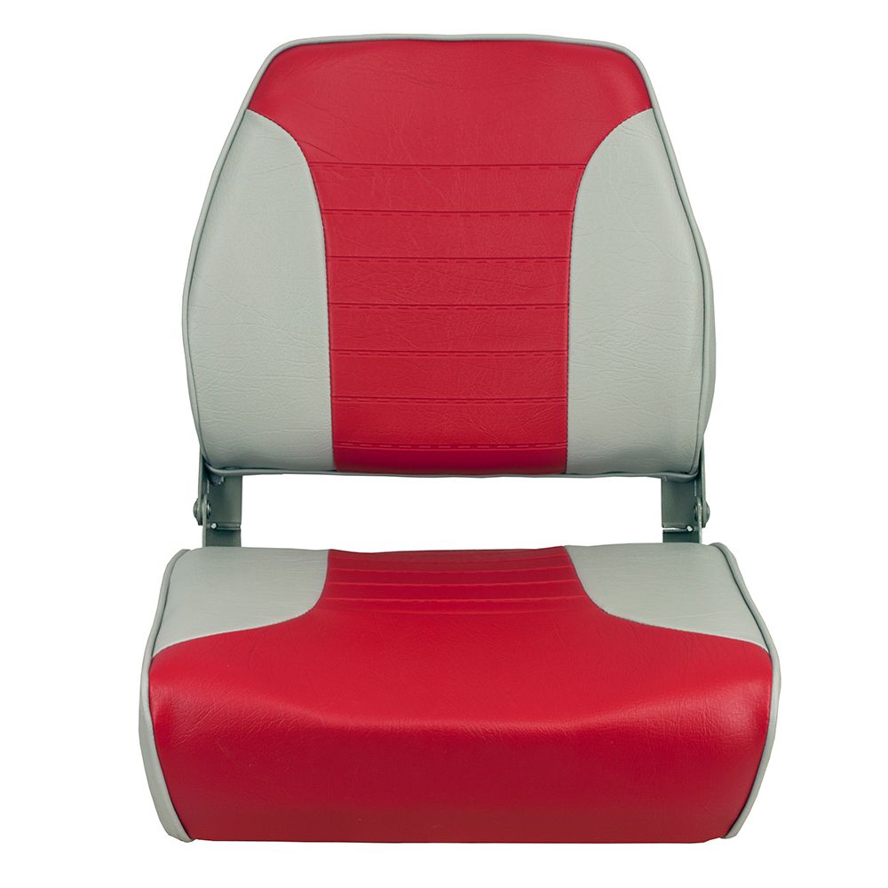 Image 4: Springfield Economy Multi-Color Folding Seat - Grey/Red