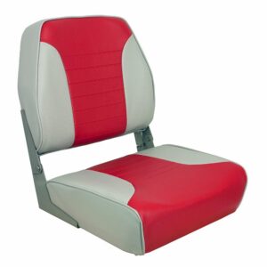 Image 1: Springfield Economy Multi-Color Folding Seat - Grey/Red