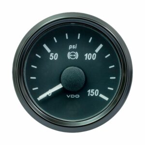 Image 1: VDO SingleViu 52mm (2-1/16") Brake Pressure Gauge - 150 PSI - 0-180 Ohm