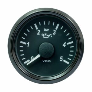 Image 1: VDO SingleViu 52mm (2-1/16") Oil Pressure Gauge - 5 Bar - 0-180 Ohm