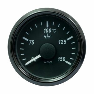 Image 1: VDO SingleViu 52mm (2-1/16") Oil Temp. Gauge - 150° C - 322-18 Ohm