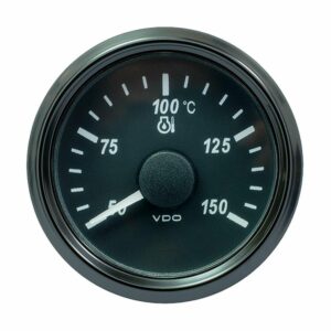 Image 1: VDO SingleViu 52mm (2-1/16") Oil Temp. Gauge - Euro - 150° C - 322-18 Ohm