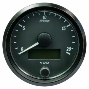 Image 1: VDO SingleViu 80mm (3-1/8") Tachometer - 2000 RPM