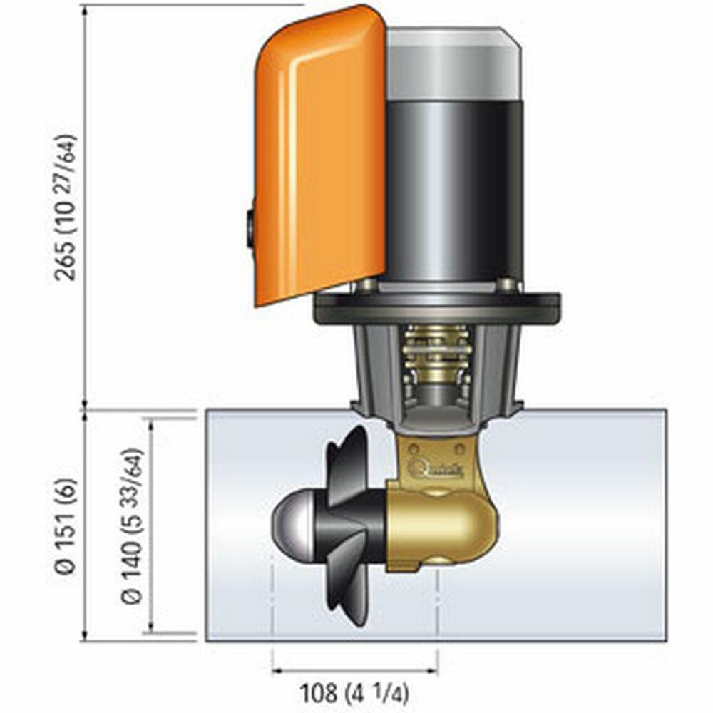 Image 2: Quick Bow Thruster BTQ 140-40 40KGF - 12V - D140 - 2.2kW