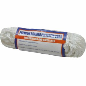 Image 1: Sea-Dog Solid Braid Polyester Cord Hank - 3/16" x 50' - White