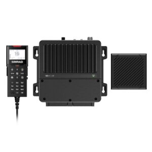 Image 1: Simrad RS100 VHF Black Box Radio w/Handset & Speaker