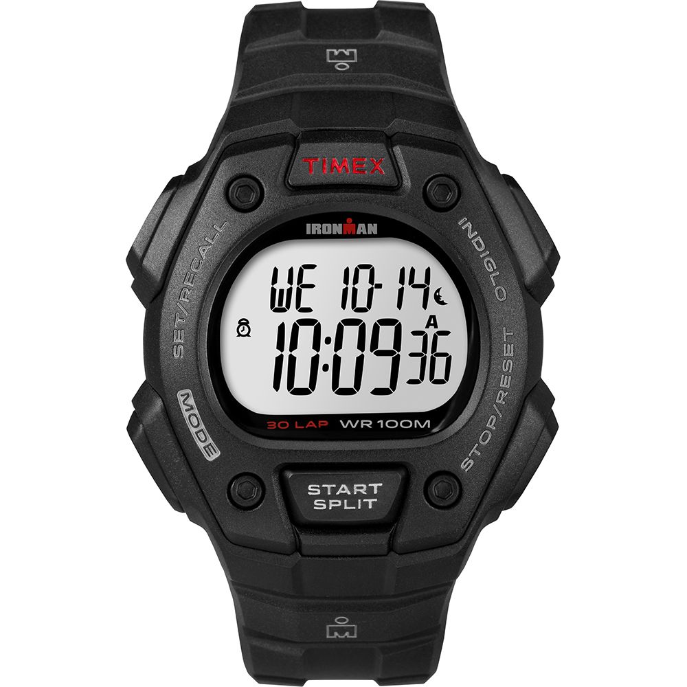 Image 1: Timex IRONMAN® Classic 30 Lap Full-Size Watch - Black/Red
