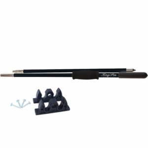 Image 1: Panther 10' King Pin Anchor Pole - 2-Piece - Black