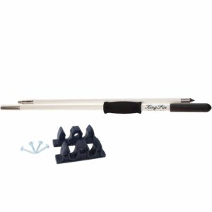 Image 1: Panther 10' King Pin Anchor Pole - 2-Piece - White