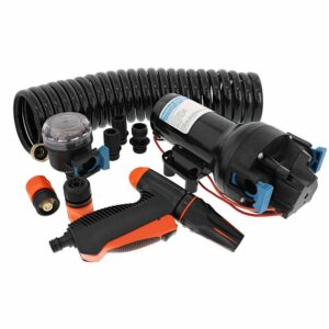Image 1: Jabsco HotShot HD6 Heavy Duty Washdown Pump w/25' HoseCoil - 12V - 6 GPM - 70 PSI