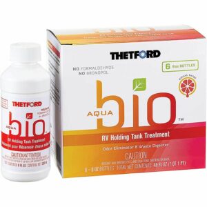 Image 1: Thetford AquaBio RV Holding Tank Treatment - Citrus Twist Scent - 6-Pack of 8oz Bottles
