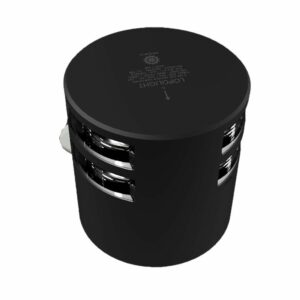 Image 1: Lopolight Series 301-011 - Double Stacked Masthead Light - 5NM - Horizontal Mount - White - Black Housing