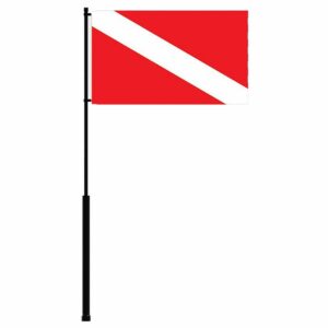 Image 1: Mate Series Flag Pole - 36" w/Dive Flag