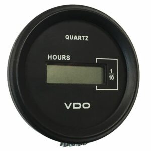 Image 1: VDO Cockpit Marine 52mm (2-1/16") LCD Hourmeter - Black Dial/Chrome Bezel 
