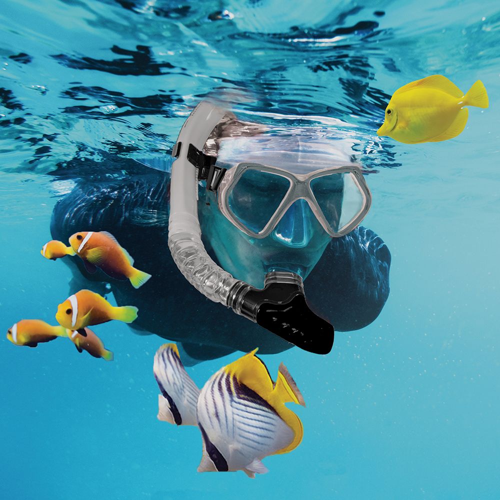 Image 2: Aqua Leisure Dyna Adult 5-Piece Dive Set - Adult Size L/XL Men's 8.5-11.5/Ladies 9.5-12.5