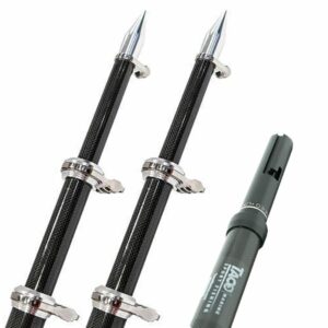 Image 1: TACO 20' Carbon Fiber Twist & Lock Outrigger Poles f/GS-450, GS-500 & GS-1000 Bases - Black