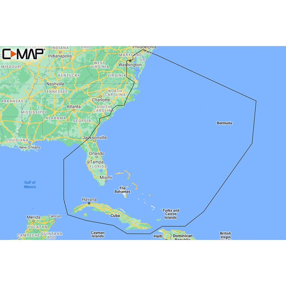 Image 1: C-MAP M-NA-Y203-MS Chesapeake Bay to Bahamas REVEAL™ Coastal Chart