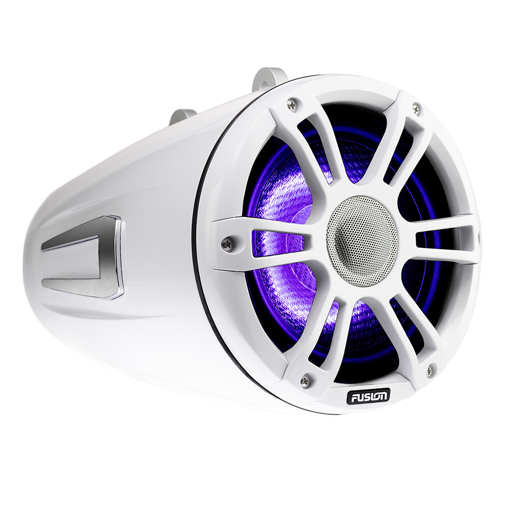 Image 2: Fusion SG-FLT652SPW 6.5" Wake Tower Speakers w/CRGBW LED Lighting - White
