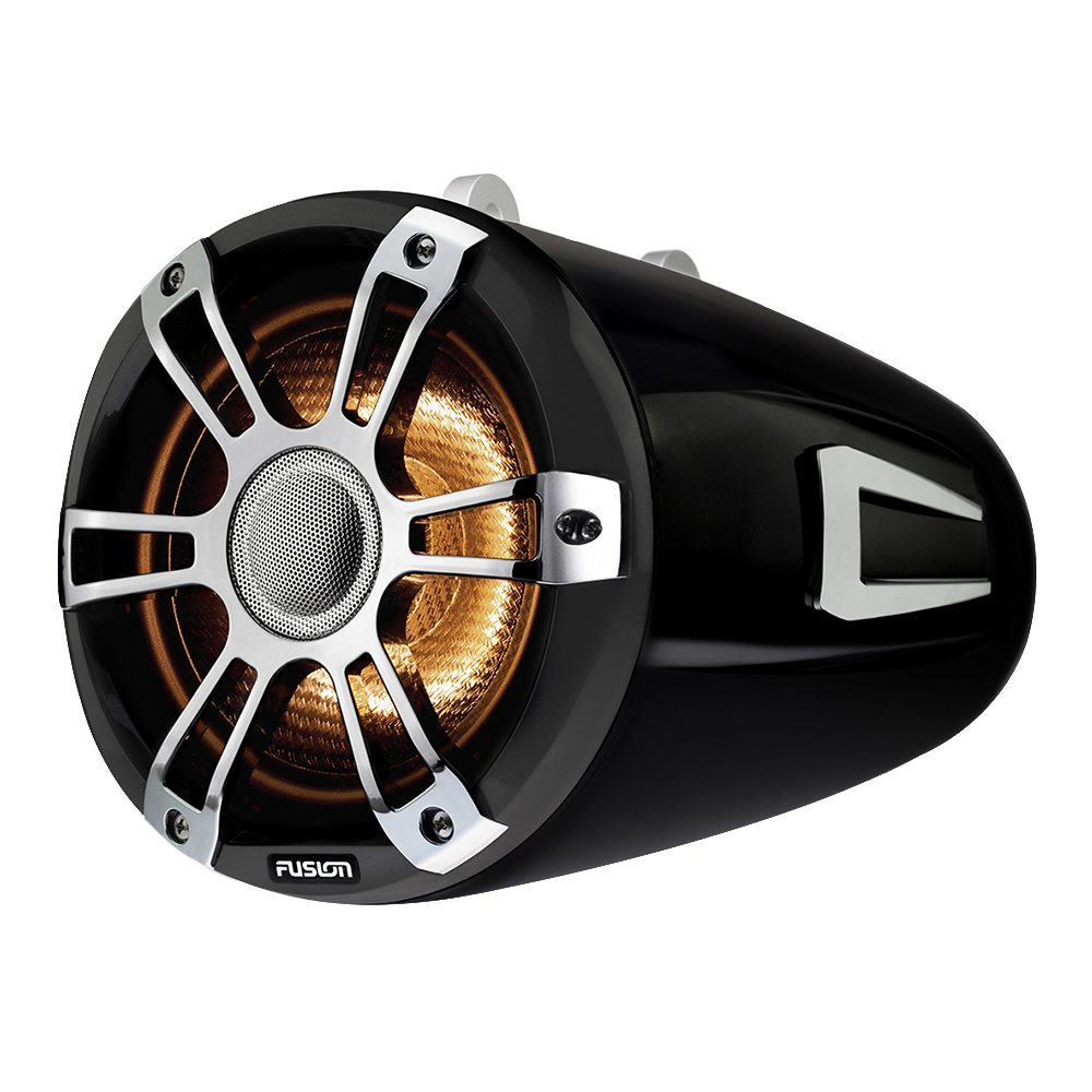 Image 3: Fusion SG-FLT652SPC 6.5" Wake Tower Speakers w/CRGBW LED Lighting - Sports Chrome