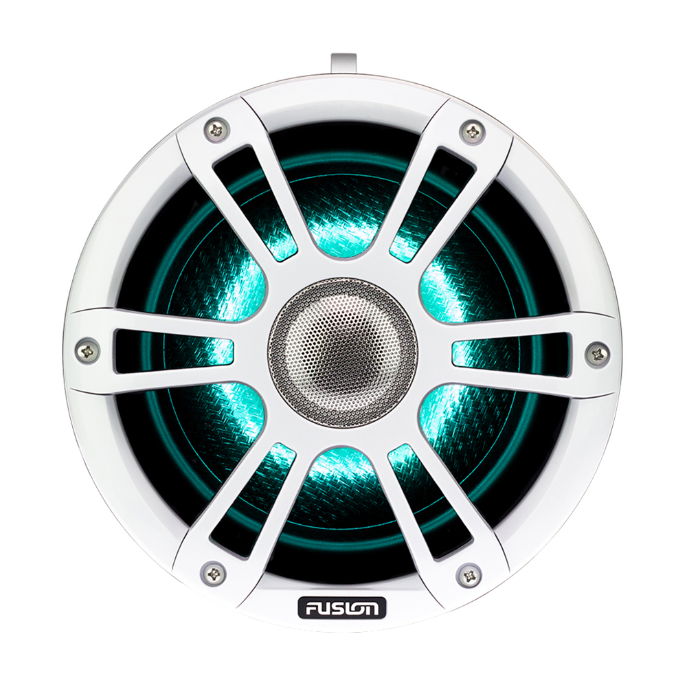 Image 4: Fusion SG-FLT772SPW 7.7" Wake Tower Speakers w/CRGBW LED Lighting - White