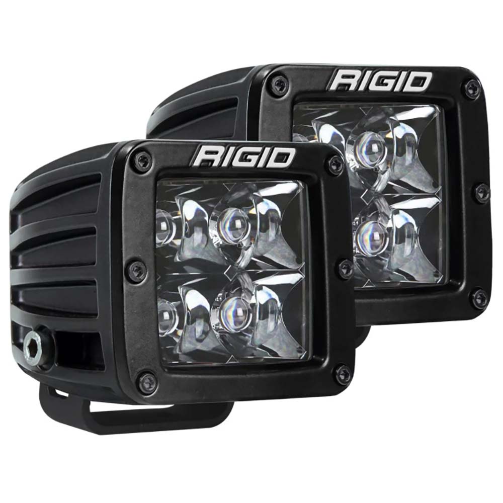 Image 1: RIGID Industries D-Series Pro Dually Spot Surface Mount Pair - Midnight Edition