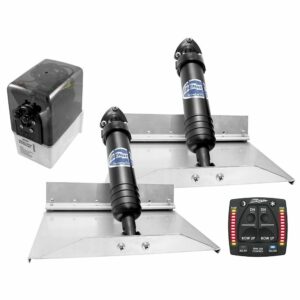 Image 1: Bennett Marine 12x9 Hydraulic Trim Tab System w/One Box Indication