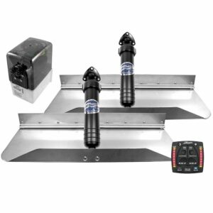 Image 1: Bennett Marine 24x9 Hydraulic Trim Tab System w/One Box Indication