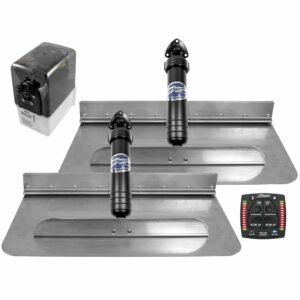 Image 1: Bennett Marine 24x12 Hydraulic Trim Tab System w/One Box Indication