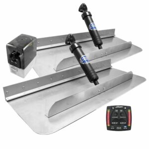 Image 1: Bennett Marine 30x12 Hydraulic Trim Tab System w/One Box Indication