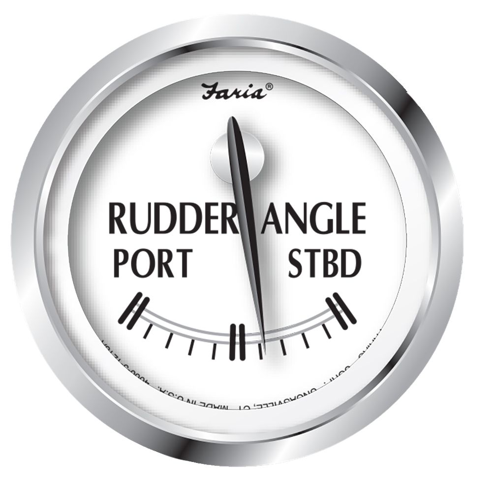 Image 1: Faria Newport SS 2" Rudder Angle Indicator Gauge