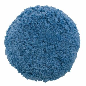 Image 1: Presta Blue Blended Wool Medium Cutting Pad - 9" Screw-On Pad