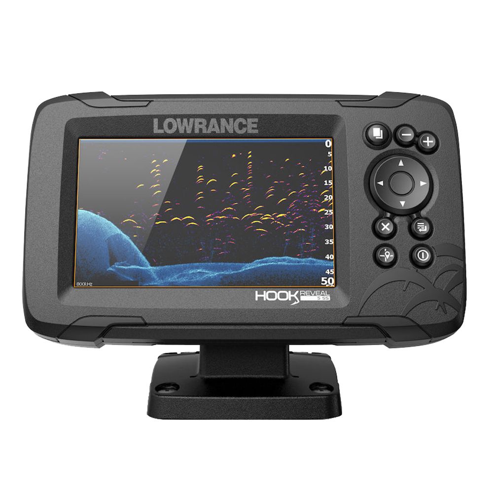 Image 1: Lowrance HOOK Reveal 5 Combo w/50/200kHz HDI Transom Mount & C-MAP Contour™+ Card