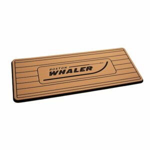 Image 1: SeaDek Boston Whaler Helm Pad - Mocha/Black Brushed w/Routed Teak Lines 