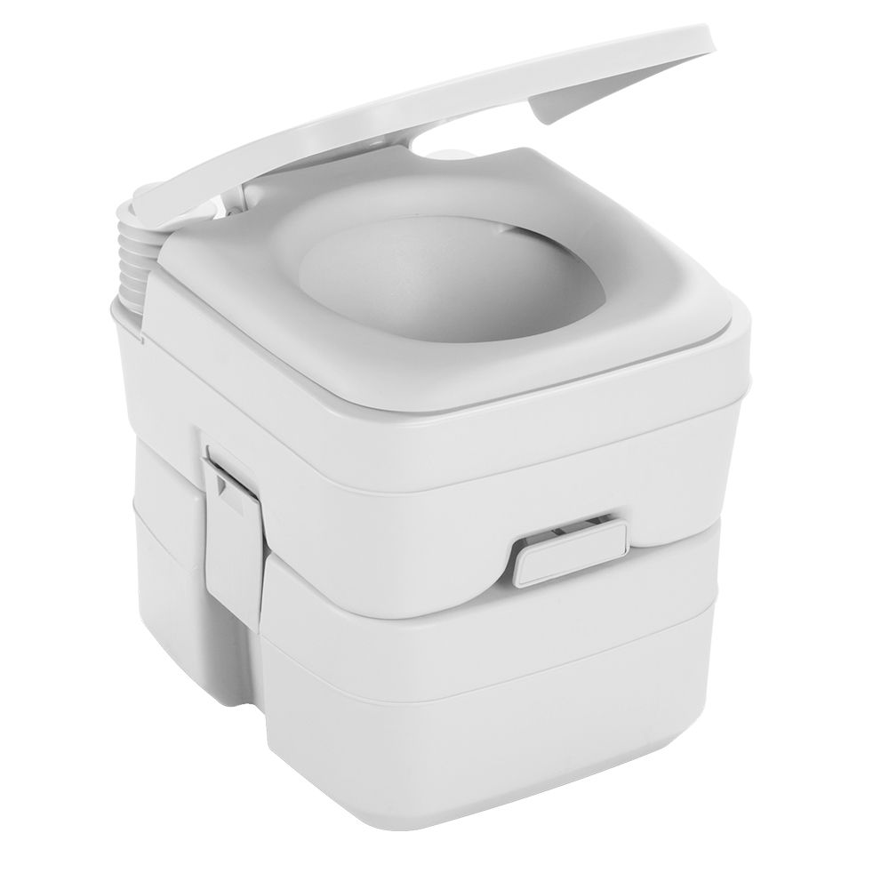Image 1: Dometic 966 Portable Toilet - 5 Gallon - Platinum