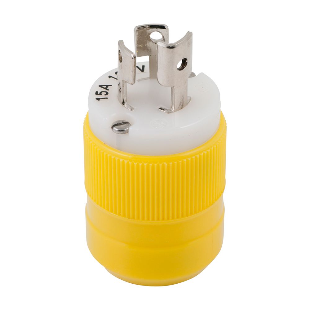 Image 1: Marinco Locking Plug - 15A, 125V - Yellow