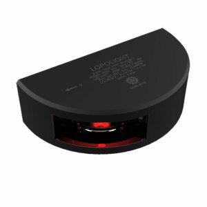Image 1: Lopolight Series 301-002 - Port Sidelight - 2NM - Vertical Mount - Red - Black Housing - 6M Cable