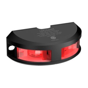 Image 1: Lopolight Series 200-016 - Navigation Light - 2NM - Vertical Mount - Red - Black Housing