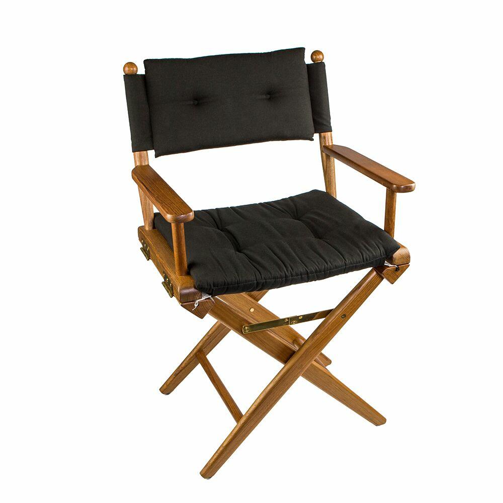 Image 1: Whitecap Director's Chair w/Black Cushion - Teak