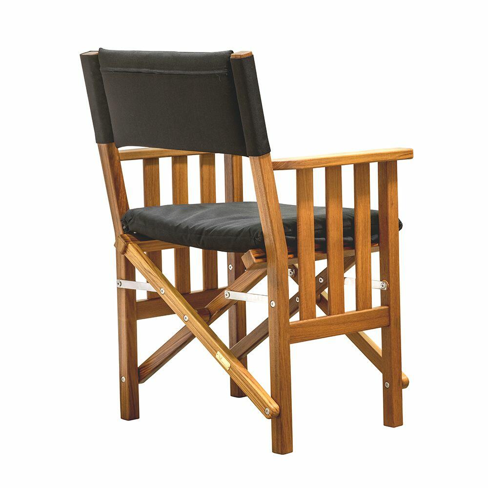 Image 3: Whitecap Director's Chair II w/Black Cushion - Teak