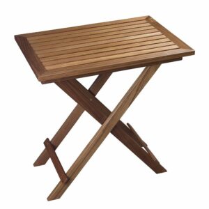 Image 1: Whitecap Folding Slat Table - Teak